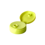 32/400 PP flip top cap for food and condiment, hair care and personal care packaging, front view open