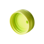 32/400 PP flip top cap for food and condiment, hair care and personal care packaging, bottom view