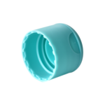 33/410 PP flip top cap for hair care and personal care packaging, bottom view