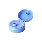 33/400 PP flip top cap for food and condiment, hair care and personal care packaging, front view open
