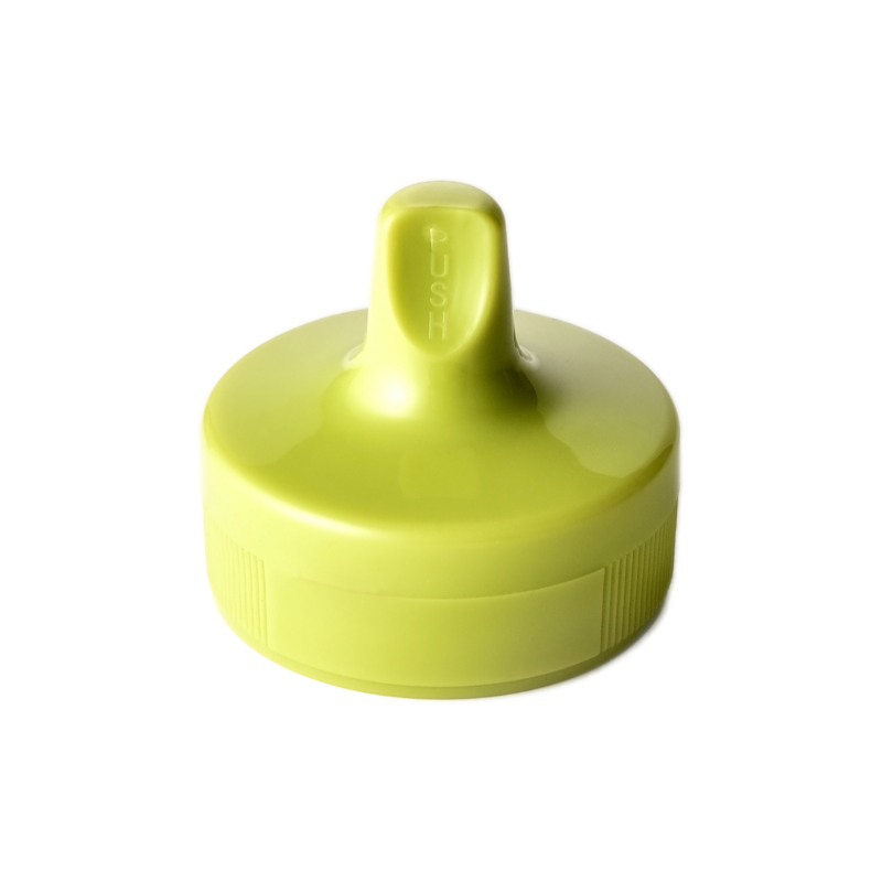 33/400 PP flip top cap for food and condiment, hair care and personal care packaging, front view closed