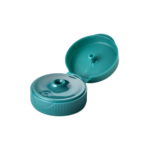 38/400 PP flip top cap for hair care and personal care packaging, front view open