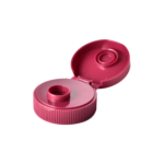 38/400 PP flip top cap for food and condiment, hair care and personal care packaging, front view open