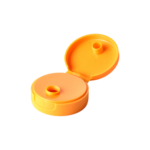 38/400 PP flip top cap for hair care and personal care packaging, front view open