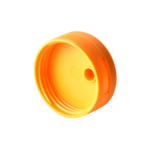 38/400 PP flip top cap for hair care and personal care packaging, bottom view