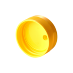 38/400 PP flip top cap for food and condiment, hair care and personal care packaging, bottom view