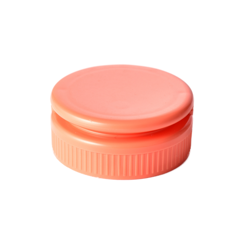 38/400 PP flip top cap for food and condiment, hair care and personal care packaging, front view closed