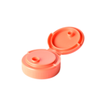 38/400 PP flip top cap for food and condiment, hair care and personal care packaging, front view open