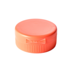 38/400 PP flip top cap for food and condiment, hair care and personal care packaging, bottom view