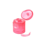 24/415 PP tamper-evident cap for hair care and personal care packaging, front view open with tamper band removed