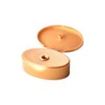 28/410 PP tamper-evident cap for hair care and personal care packaging, front view open with tamper band removed