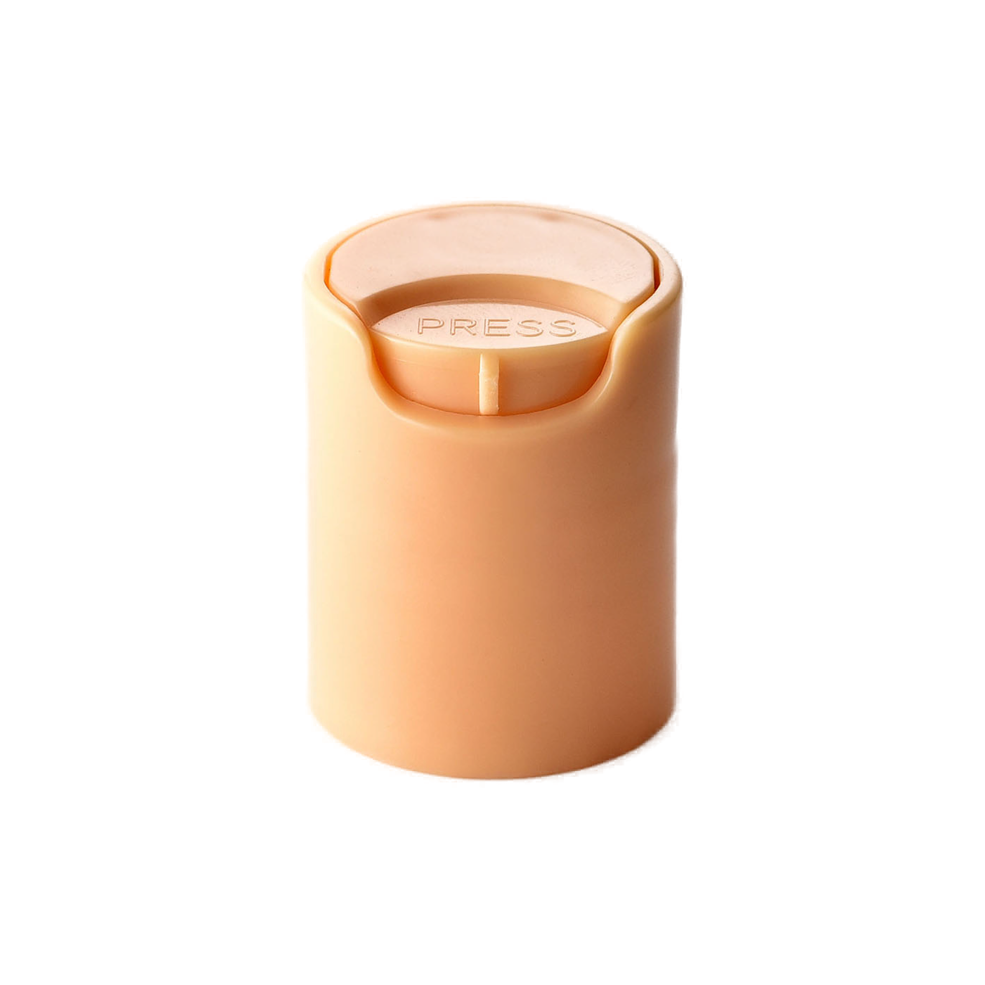 Q20-02-1 20/415 PP disc top cap for hair care, household care and personal care packaging, back view