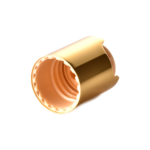 20/415 PP with an aluminum collar disc top cap for hair care, household care and personal care packaging, bottom view
