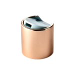 24/410 PP with an aluminum collar disc top cap for hair care, household care and personal care packaging, side view