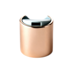 24/410 PP with an aluminum collar disc top cap for hair care, household care and personal care packaging, front view