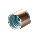 24/410 PP with an aluminum collar disc top cap for hair care, household care and personal care packaging, bottom view