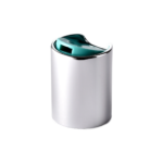 24/415 PP with an aluminum collar disc top cap for hair care, household care and personal care packaging, side view