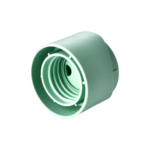 24/410 PP disc top cap for hair care, household care and personal care packaging, bottom view