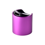 28/410 PP with an aluminum collar disc top cap for hair care, household care and personal care packaging, side view