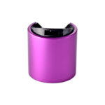 28/410 PP with an aluminum collar disc top cap for hair care, household care and personal care packaging, front view