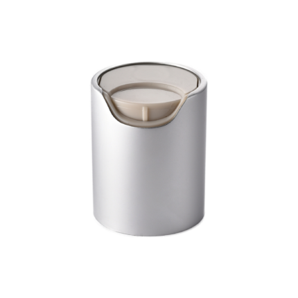 28/415 PP with an aluminum collar disc top cap for hair care, household care and personal care packaging, back view