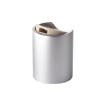 28/415 PP with an aluminum collar disc top cap for hair care, household care and personal care packaging, side view