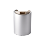 28/415 PP with an aluminum collar disc top cap for hair care, household care and personal care packaging, front view