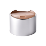 28/410 PP with an aluminum collar disc top cap for hair care, household care and personal care packaging, front view