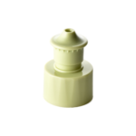 24/410 PP and PE push pull cap for household care packaging, front view with pull spout open