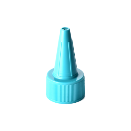 24/410 PP nozzle cap for hair care and personal care packaging, front view with nozzle closed