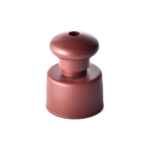 24/410 PP and PE push pull cap for household care packaging, front view with pull spout open