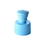 24/410 PP and PE push pull cap for household care packaging, front view with pull spout open