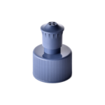 24/410 PP and PE push pull cap for household care packaging, front view with pull spout open