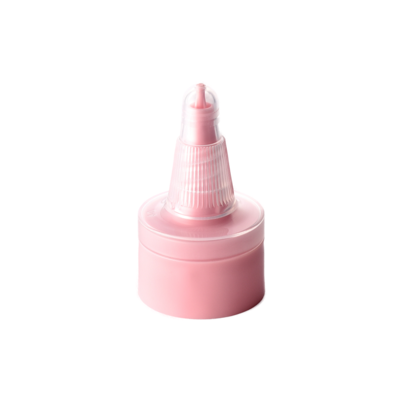 24/410 PP nozzle cap for hair care and personal care packaging, front view with nozzle closed