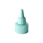 24/410 PP nozzle cap for hair care and personal care packaging, front view with nozzle open