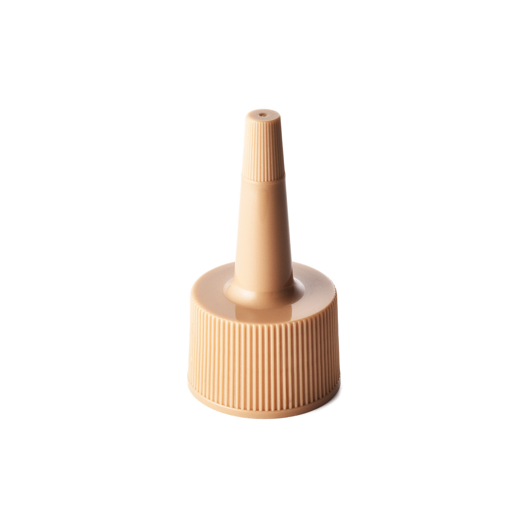 S24-23-1 24/410 PP nozzle cap for hair care and personal care packaging, front view with nozzle closed