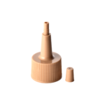 24/410 PP nozzle cap for hair care and personal care packaging, front view with nozzle open