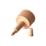 24/410 PP nozzle cap for hair care and personal care packaging, bottom view