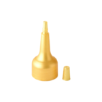 24/410 PP nozzle cap for hair care and personal care packaging, front view with nozzle open