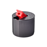 28/415 PP nozzle cap for hair care, household care and personal care packaging, front view with nozzle open