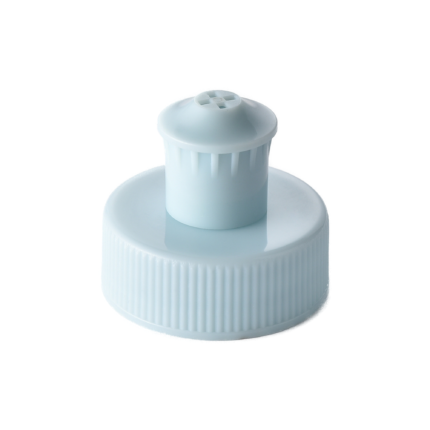 28/400 PP and PE push pull cap for household care packaging, front view