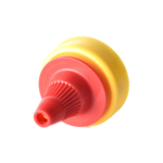 38/400 PP and PE nozzle cap for food and condiment, hair care and personal care packaging, side view