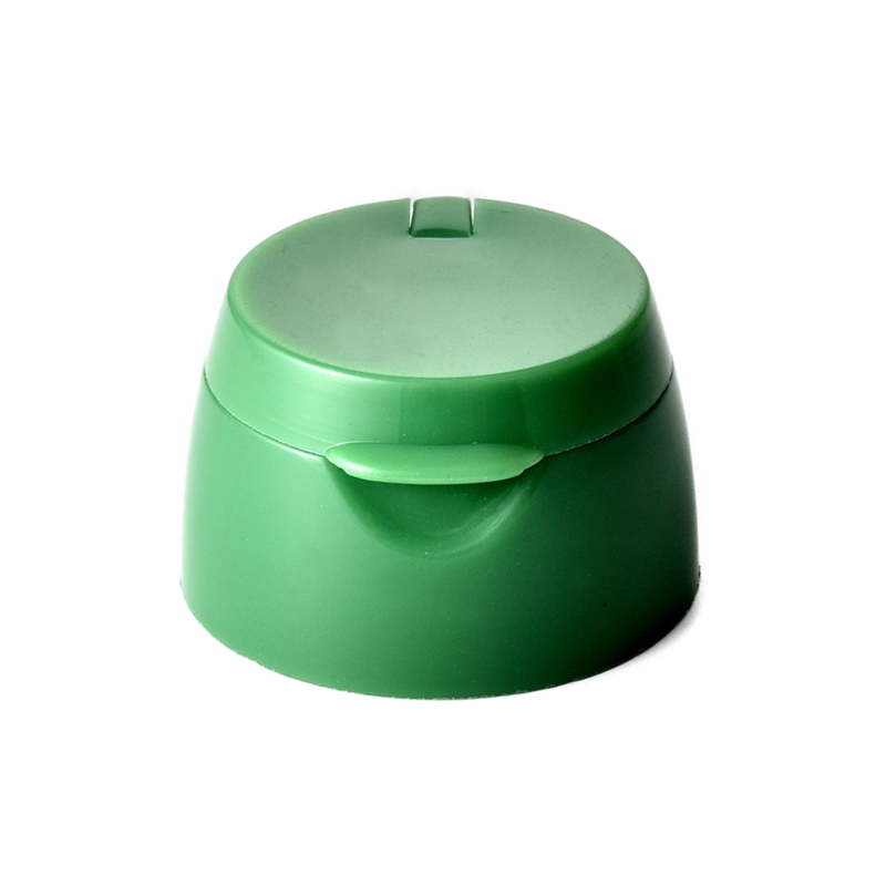 17/410 PP flip top cap for hair care and household care packaging, front view closed