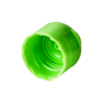 18/410 PP flip top cap for hair care and personal care packaging, bottom view
