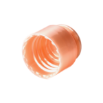 20/410 PP flip top cap for hair care and personal care packaging, bottom view