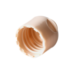 20/410 PP flip top cap for hair care and personal care packaging, bottom view