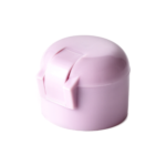 24/410 PP flip top cap for hair care and personal care packaging, back view