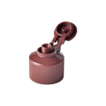 24/410 PP flip top cap for hair care and personal care packaging, front view open