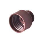 24/410 PP flip top cap for hair care and personal care packaging, bottom view
