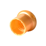 24/415 PP flip top cap for hair care and personal care packaging, bottom view